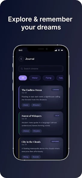 DreamTrace journal screen