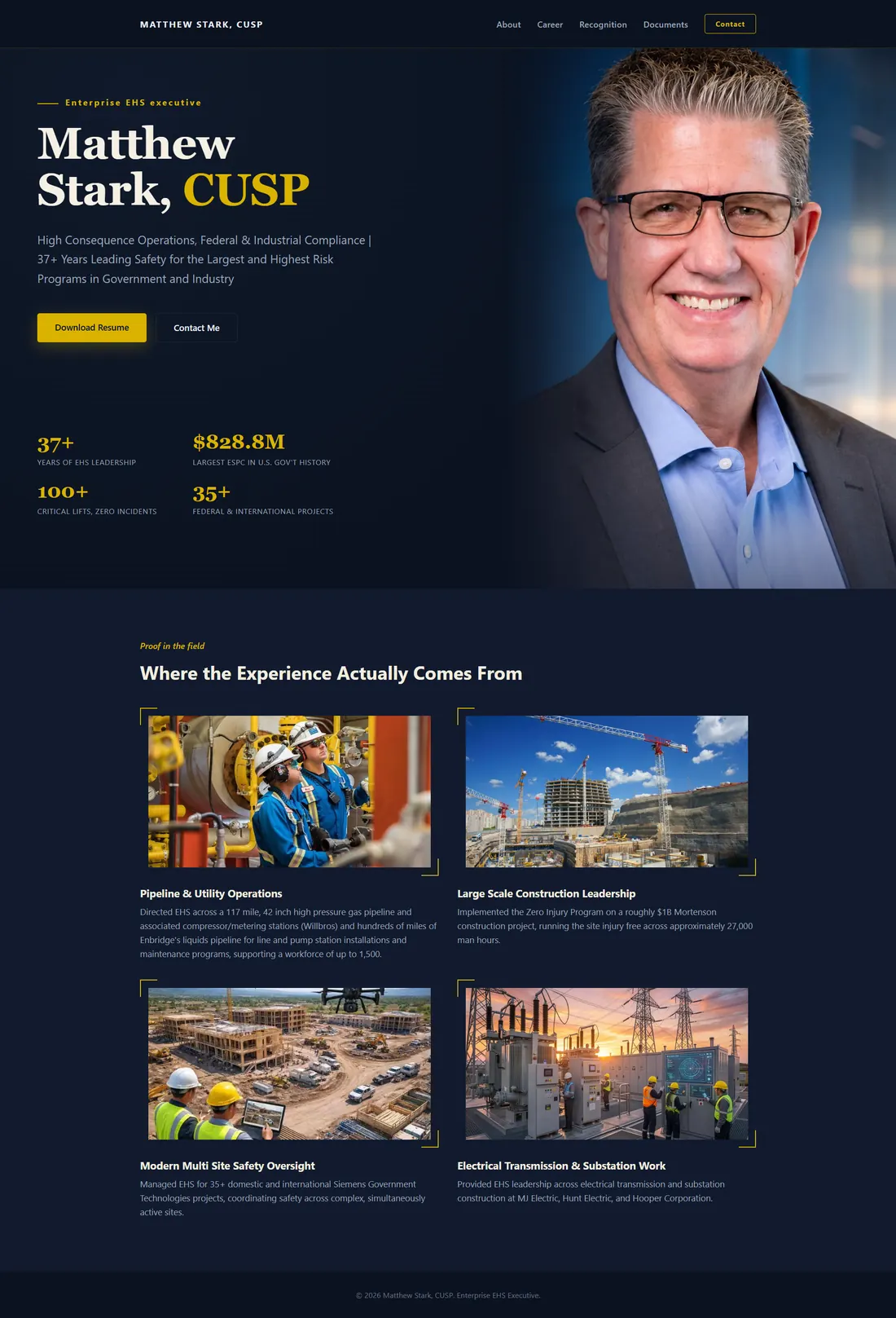 Matthew Stark, CUSP homepage