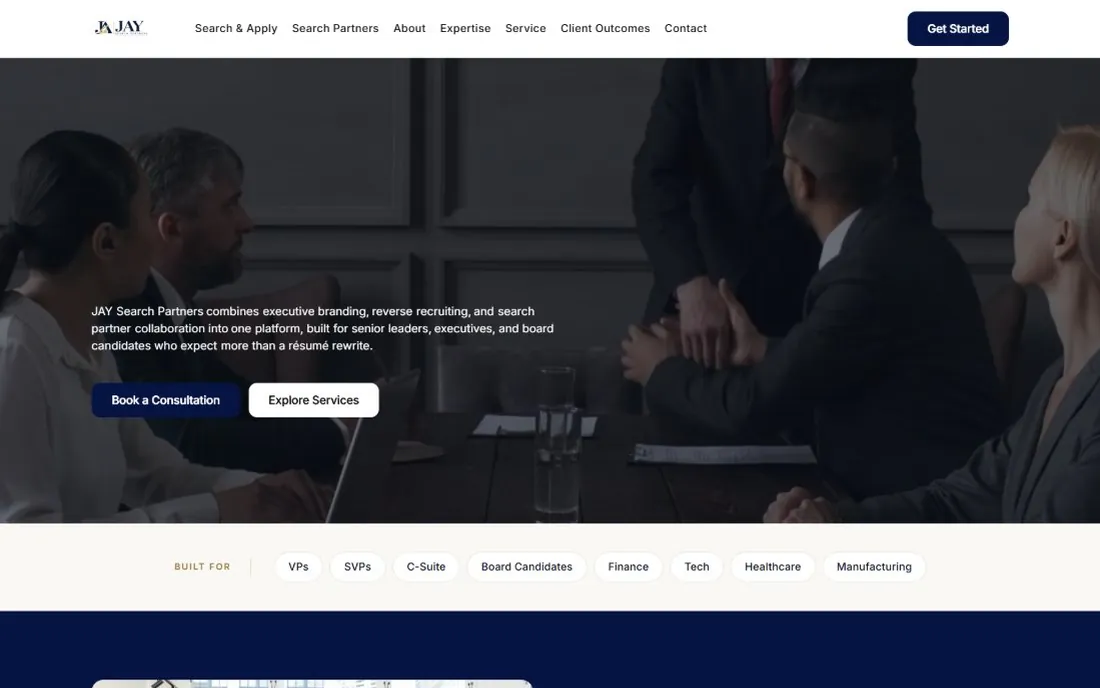 JAY Search Partners website