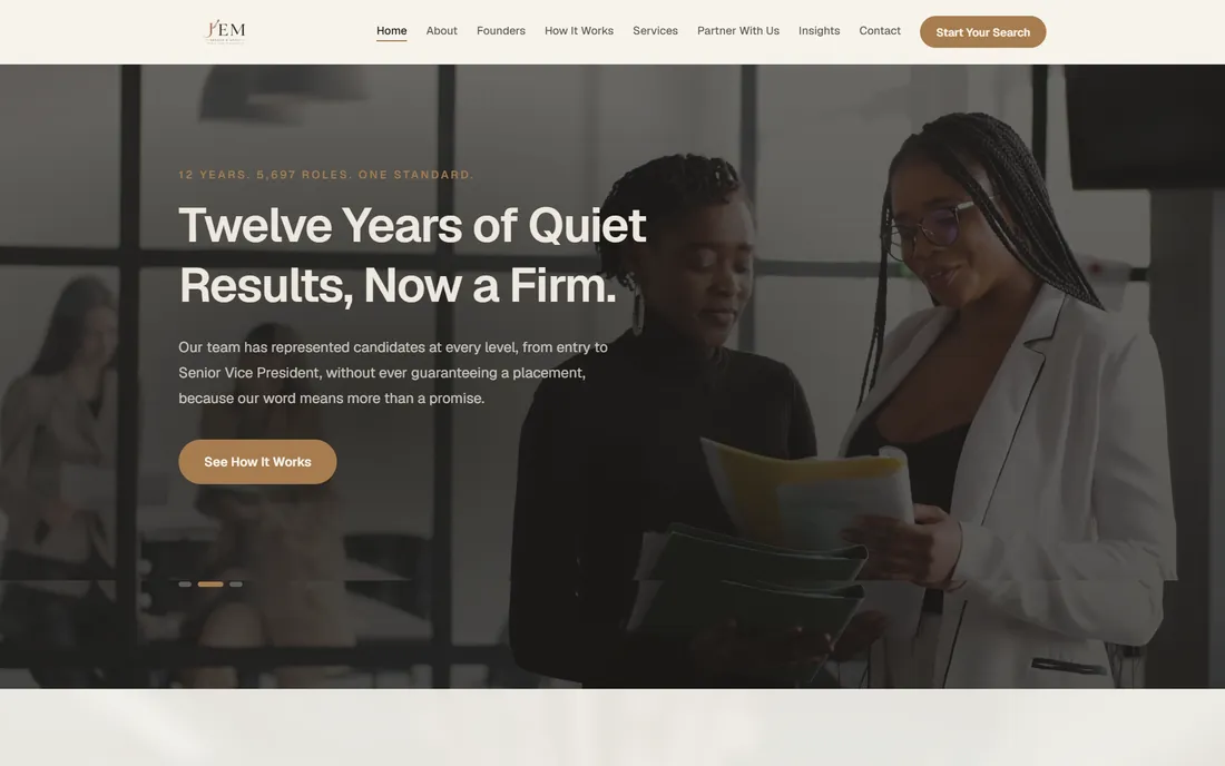JEM Search and Apply website