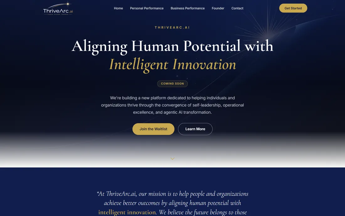 ThriveArc.ai website